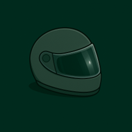 Ilustración de un casco de moto